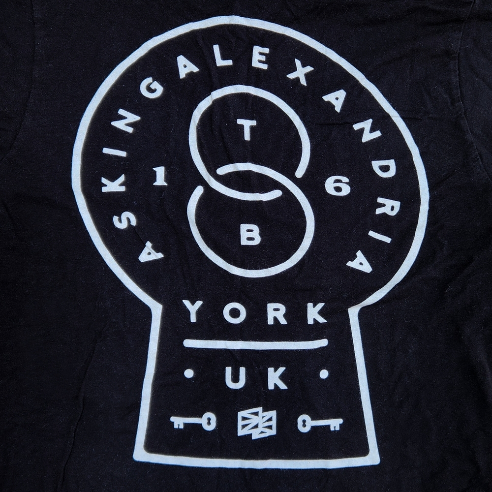 Asking Alexandria The Black Tour Skeleton Key Band Shirt